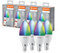 Ledvance SMART+ MATTER LED-Lampe, kompatibel mit Google, Alexa, Apple, weiße Frost-Optik, 4,9W, 470lm, E14, Farblicht & Weißlicht, App- oder Sprachsteuerung, bis zu 20.000 Std. Lebensdauer, 4-Pack