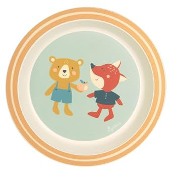 SIGIKID Teller Fuchs & Bär rPET 4 Freunde mint, Onesize