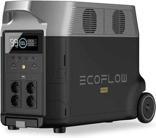 ECOFLOW Generatore solare DELTA Pro 3,6KWh/3600W con pannello solare da 400W, centrale elettrica portatile per la casa, il campeggio all'aperto, RV e l'emergenza (Ricondizionato)