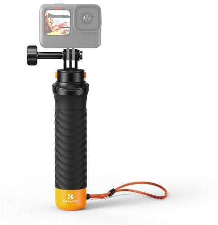 K&F Concept Monopod Impermeable Flotante Agarre de Mano para GoPro, Empuñadura Flotante Boya Mango para dji Action, Palo Selfie Flotando para GoPro Hero 13/12/11, dji Osmo Action 5 pro/4/3, Insta 360