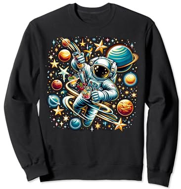 Cool Galaxy Astronauta Barista Felpa