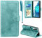 EASDNB Lederhülle für Samsung Galaxy S20 FE Hülle, Handyhülle für Galaxy S20 FE Flip Wallet PU Leder Case [Kartenfach] [Magnet] [Ständer] Prägung Klapphülle Schutzhülle für Samsung S20 FE, Grün