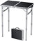 FUNYKICH Tavolo da Campeggio Pieghevole 58x40 cm,Tavolo da Picnic con 3 Altezze Regolabili(26/48/70 cm) in alluminio, piano in MDF,per Barbecue, Pesca e Campeggio,Argento