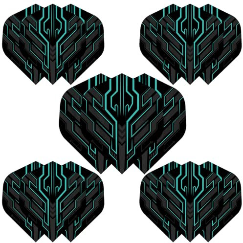 WLHGH Dart Flights, 15 Stück PET Standard Flights für Darts, Darts Zubehör Set für Soft und Steel Tip Dartpfeile