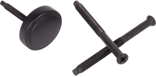 Stone Harbor Hardware Connecting Screws with Cap for Handleset, Matte Black