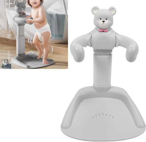 Baby Bath Support, Baignoire bébé avec support de douche, Maintien Douche Bebe, Support de douche de bébé réglable avec base antidérapante, bain bébé avec support, 6 36 mois