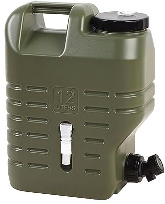 Asyduey Camping Water Container Emergency Water Jug with Spigot, for Hiking Picnic BBQ, 12L
