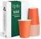 Perla - 500 Bicchieri in Carta da 200ml Ecologici Biodegradabili Monouso - Adatto per Bevande Fredde e Calde - Prodotto e confezionato in Italia - Made in Italy (Arancione)
