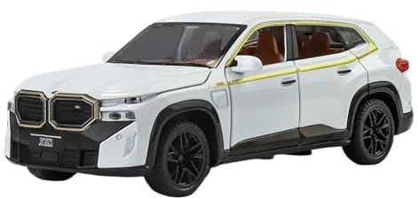 YCNXEB Miniatur Modelle 1:32 Für BMW XM Mit Sound Und Licht Sport Legierung Auto Modell Erwachsene Hobby Dekorationen Originalgetreue Nachbildung(White)