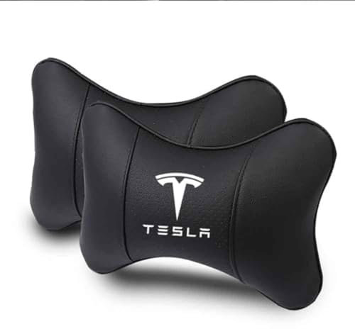 NBONNXML 2 Packungen Auto Kopfstützenkissen, für Tesla Model X Das Nackenermüdung Atmungsaktive Nackenstütze Verstellbar Reisekissen,A