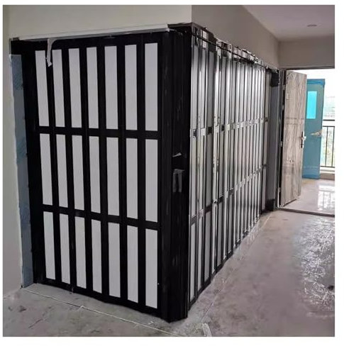 falttür L-förmige Innenfalttür, 203 Cm Hohes Raumteiler-Falttor Für Duschkabine/Dusche/Badezimmer/Schlafzimmer, Doppelte Einziehbare Tür(150X170x203cm)