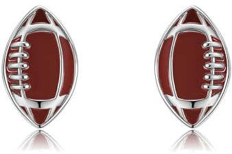 Fußball/Baseball/Softball/Football/Basketball/Lacrosse/Hockey/Pickleball Ohrringe aus 925er Sterlingsilber Sportschmuck Geschenke für Damen und Herren