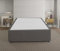 DBZ BEDS 3 FT Single Bed Base - Grey Linen Divan Bed Base with 2 Drawers Same Side – Chrome Glider Feet and Fabrics