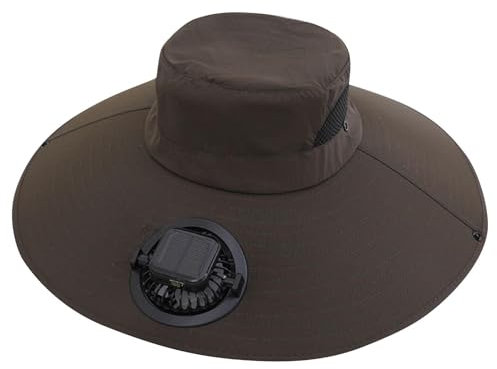 Wide Brim Solar Fan Hat,Built-in Solar Power Panel & USB Charging Fishing Hats,Ideal for Various Outdoor Activities (UK, Alpha, One Size, Army Green)