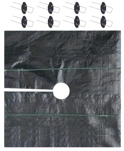 Cubierta para el suelo del jardín - Malla para malas hierbas con bloqueo de raíces | con gancho negro lona para huertas vegetales, parque infantil, eventos, tiendas de campaña, invernadero, césped