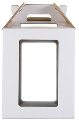 Pitycbo Tall Cake Box mit Fenster Tortentransportbox Tragegriff Kuchenbehälter Aus Stabilem Karton für Geburtstagsfest Hochzeitsfeier Familienparty Jubiläum, 30.6 cm X 30.6 cm X