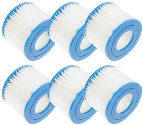 VALICLUD Poolfilter Typ 6 6 Stück aus Vlies und PET Blau für Pools