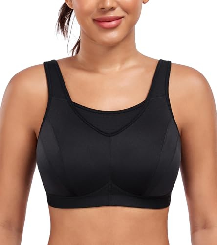 DotVol Women's High Impact Wirefree Non Padded Sports Bra | Full coverage support for workout & daily wear