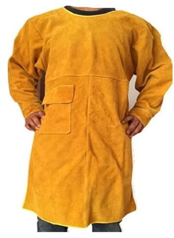 Leather Welder Welding Clothing Flame Retardant Overalls Apron Metal Protect Suit(L)