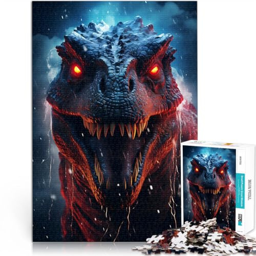 1000-teilige Puzzles für Erwachsene Spielzeug-Intellektuelles Spiel Epischer T-Rex-Dinosaurier Tolle Geschenke und Spielzeuge38x26cm