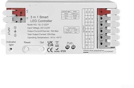 per Zigbee 3.0 LED Strip Controller DC12-48V 15A per RGBCCT/RGBW/RGB Dimming