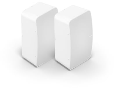 Sonos Five | HiFi Speaker mit WLAN, 3,5-mm-Eingang und Support für Streaming in High Resolution Audio - Weiß (Packung mit 2)