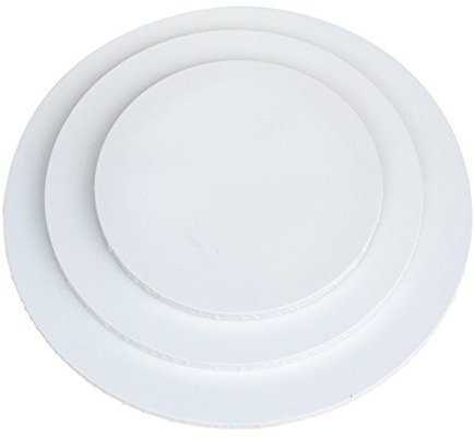 Paintersisters® runde Leinwand Ø 40cm – 4er-Set, 380gr/m² bespannte Keilrahmen zum Malen, Pouring Baumwolle grundiert rund