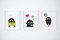Poster Kinder 3er Set Monster DIN A4 Poster Kinderzimmer