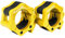 KOMODO Olympic Barbell Collars 2 inch / 50mm Dumbell Bar Clamps Weight Lifting Quick Release Lock Gym Fitness Pair (Yellow)