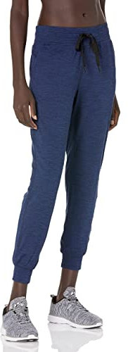 Amazon Essentials Damen Jogginghose aus Angerautem Tech-Stretch (Erhältlich in Übergröße), Marineblau Space-dye, M