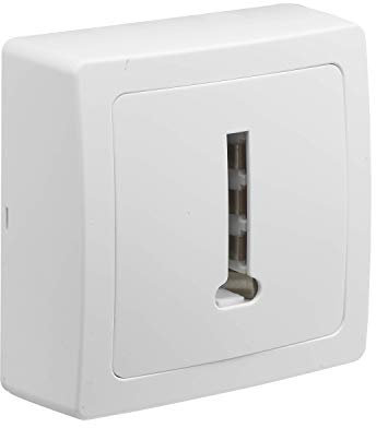 Prise Telephone - Prise murale - Prise encastrable - Prise electrique - Prise saillie - Gamme Blok - Prise Telephone Blanc - Prise Téléphone en T - Debflex 746812