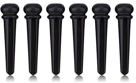 Gitarre Brücke Pins, 6 Stück Folk Gitarre Bridge Pins Ebenholz Bridge Pins Mit Abalone Shell für Gitarren Zubehör Zubehör Für Musikinstrumente