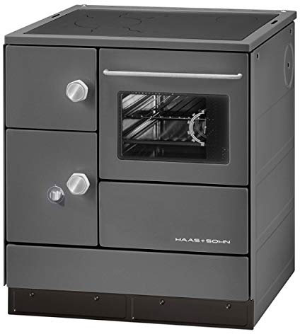 Haas+Sohn Küchenherd HA 75.5-A anthrazit, Back- und Rauchrohr rechts