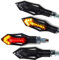 Germany Motorsports LED Mini Blinker Rush E-Geprüft Universal für Motorrad, Roller, Quad Mit 12V (LED + 3in1, 2 Paar)