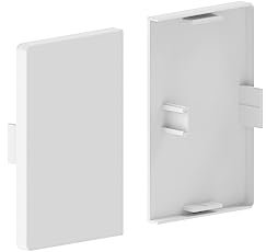 Habengut Endkappe für Brüstungskanal 10x6,5 cm, Farbe: Weiß | Inhalt: 2 Stück - für einen sauberen Abschluss