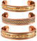 Touchstone Copper Magnetarmband im tibetischen Stil. Handgeschmiedet aus massivem und hochfestem reinem Kupfer. Satz von 3 verschiedenen Designs in 3 Metallen.