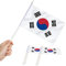 Anley Korea Mini Flag 12er Pack - Handgehaltene kleine koreanische Miniaturflaggen am Stick - lichtbeständig und lebendige Farben - 5 x 8 Zoll mit massiver Stange und Speerspitze