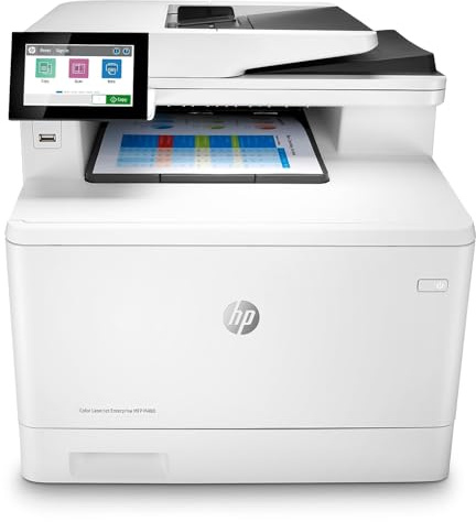 HP Color LaserJet Enterprise M480f Multifunction Duplex Printer, Print, scan, Copy, Fast speeds, Easy Setup, Advanced Security, Best for Small Teams, Ethernet/USB only (3QA55A)