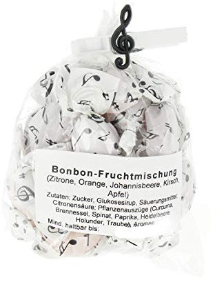 Fruchtbonbons mit Noten - Schönes Geschenk für Musiker (100g-Packung)
