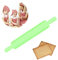 Geprägt Teigroller, 3D Gravur Nudelholz, Silikon Geprägte Nudelhölzer, Dekoration Form, DIY Backzubehör für Fondant, Kuchen, Kekse (Grüne Blätter)