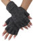 Wolle Fingerlose Handschuhe Halbfinger Handschuhe für Frauen Winter Knit Fingerlose Handschuhe Offene Finger Handschuhe, Grafit, Regulär