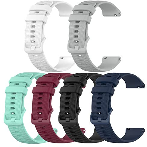 Cinturino di ricambio compatibile con Huawei Watch GT3 42 mm/GT2 42 mm, cinturino in silicone per Honor ES/Magic 2 42 mm (20 mm, 6 colori), 20MM