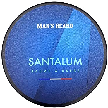 Man's Beard | Baume à barbe |Odeur Boisée SANTALUM |Soin homme pour la barbe hydratant et adoucissant| Ingrédients d'origine naturelle|100% Fabriqué en France|90 ml