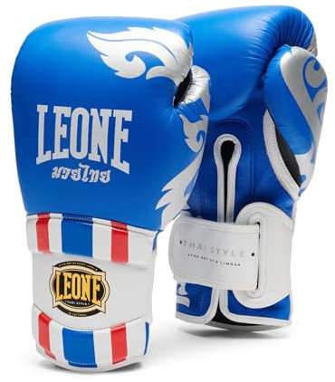 LEONE 1947, Guantes Boxe Thai Style 16oz Azul