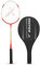 Vector X Badminton Racket | Color: Red | Size: 3 7/8 inches | for Men & Boys | Material: Aluminium | Best for Professional Athletes Training and Competition, Playing Outdoor, Backyards