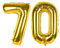 70 Geburtstag Deko Gold Luftballon Zahlen 70, GoldRock Deko 70 Geburtstag Mann Frau,70. Geburtstag Frau Geburtstagsdeko,16 Folienballon 70 Jubiläum,Nummer 70 Ballon für Männer Frauen Geburtstagsparty