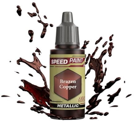 The Army Painter Speedpaint Brazen Copper 2.0, Single Acrylic Paint 18ml One-coat Painting Soloution For Fantasy Tabletop Miniatures Like Warhammer 40k and Dungeons And Dragons Figures