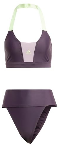 adidas Damen Sportswear Colorblock Bikini Badeanzug, Aurora Black/Preloved Fig, S