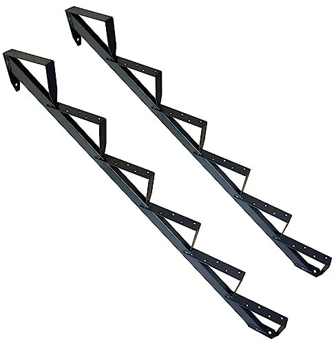 Cadre d'escalier en bois, anthracite, 2 à 6 marches (6 marches)