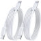 USB C Kabel 2Stück 1M 100W Schnellladekabel USB C auf USB C Kabel 5A PD 4.0 USB Typ C Ladekabel für Apple iPhone 16, iPhone 15/Pro/Pro Max, MacBook Pro/Air, samsung Galaxy S23 S22 S21 Huawei